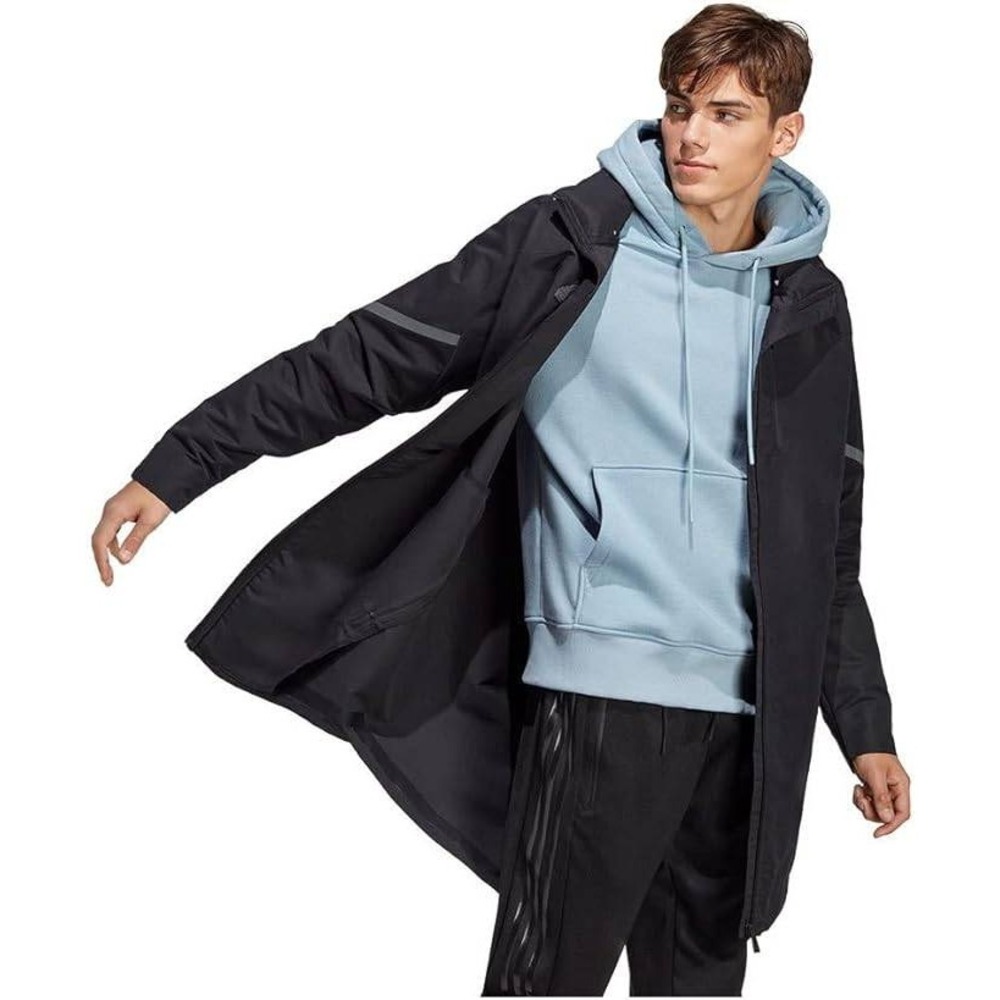 Adidas Men's D4GMDY Travel Waterproof Rain Jacket Coat Size L Black